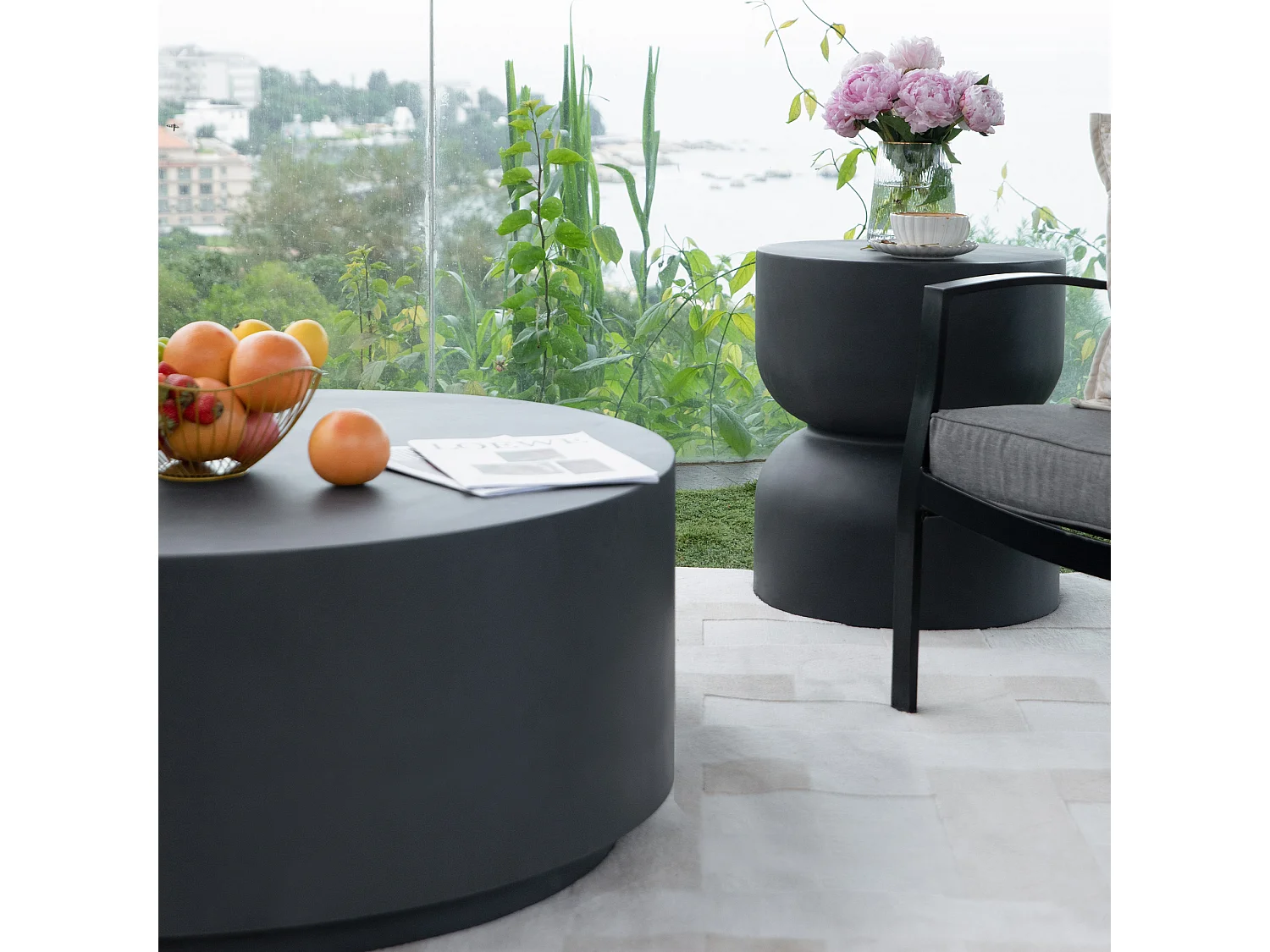 Salontafel van beton 86 x 86 x 41 cm