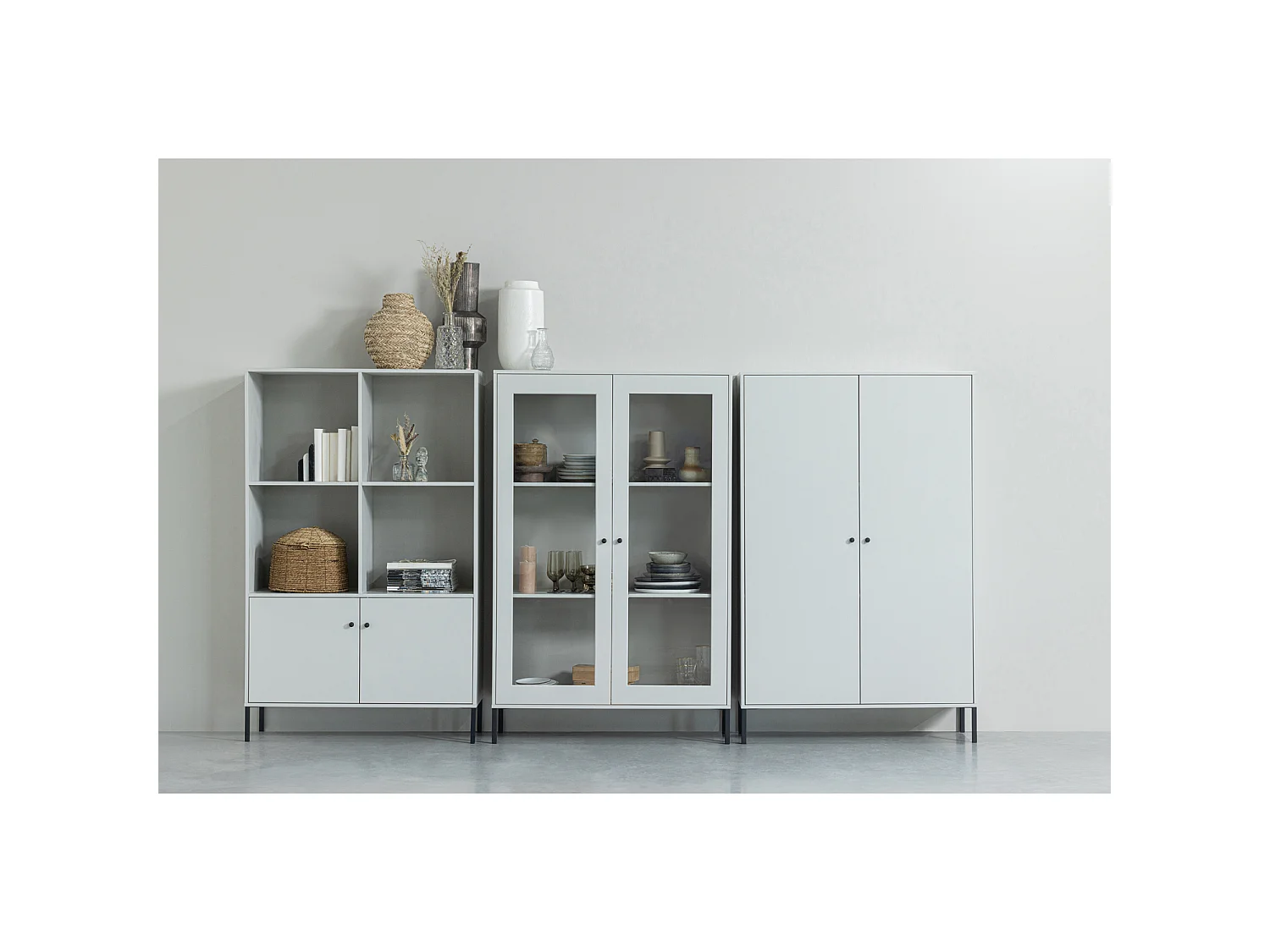 Vitrine 2 portes en pin XAM