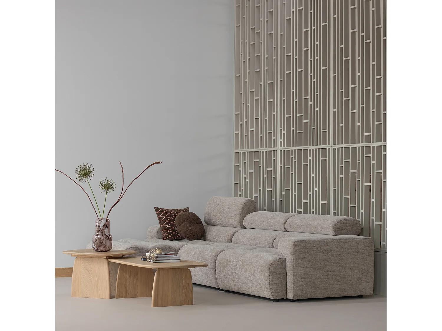 Lot de 3 coussins en velours AZIZ