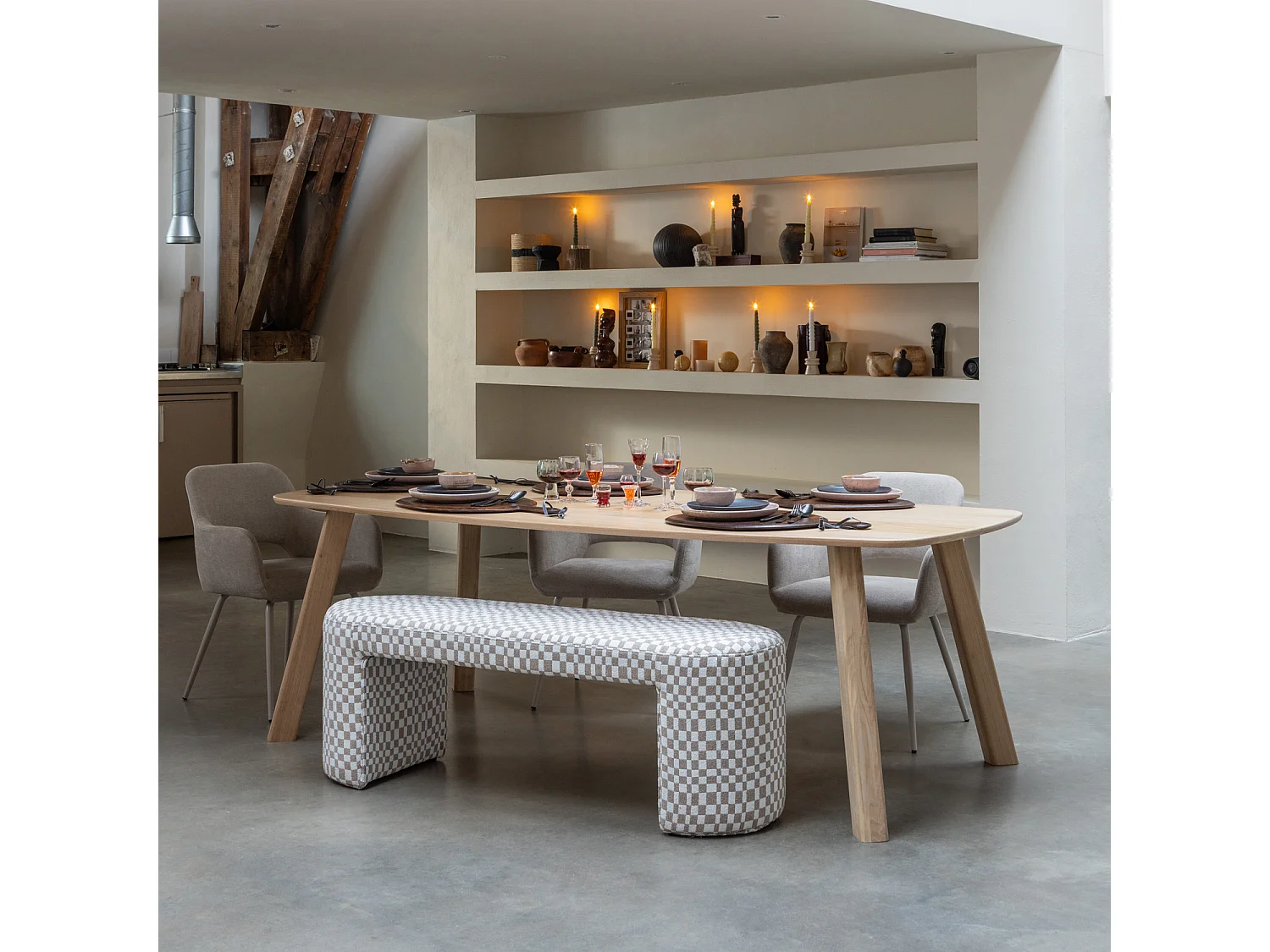 Banc 2 places en chenille JACOB