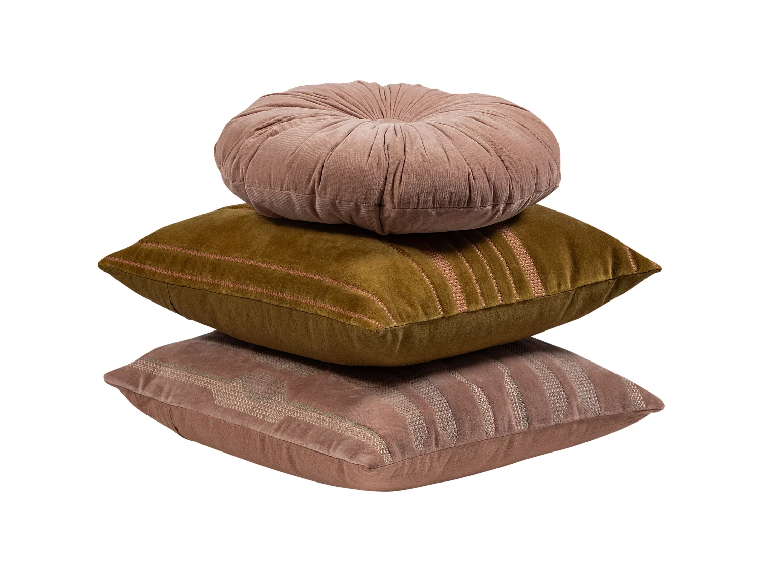 Lot de 3 coussins en velours FEIS
