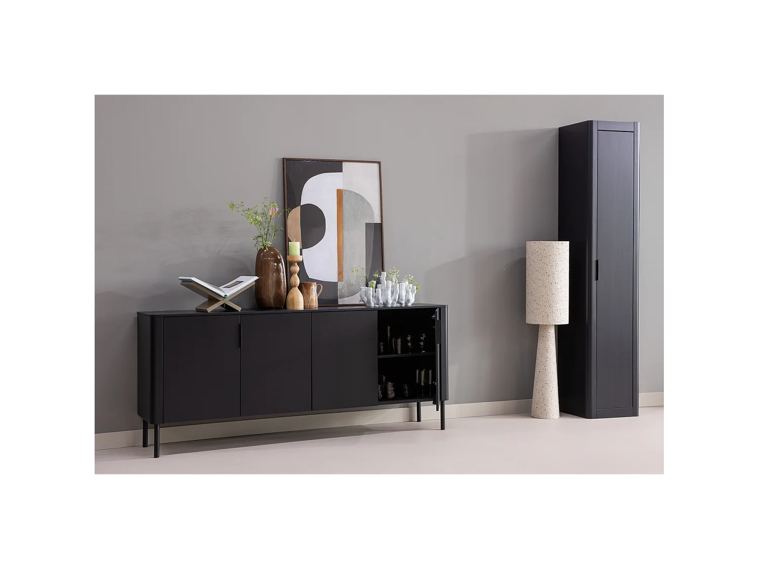 Armoire haute en pin GUNNAR