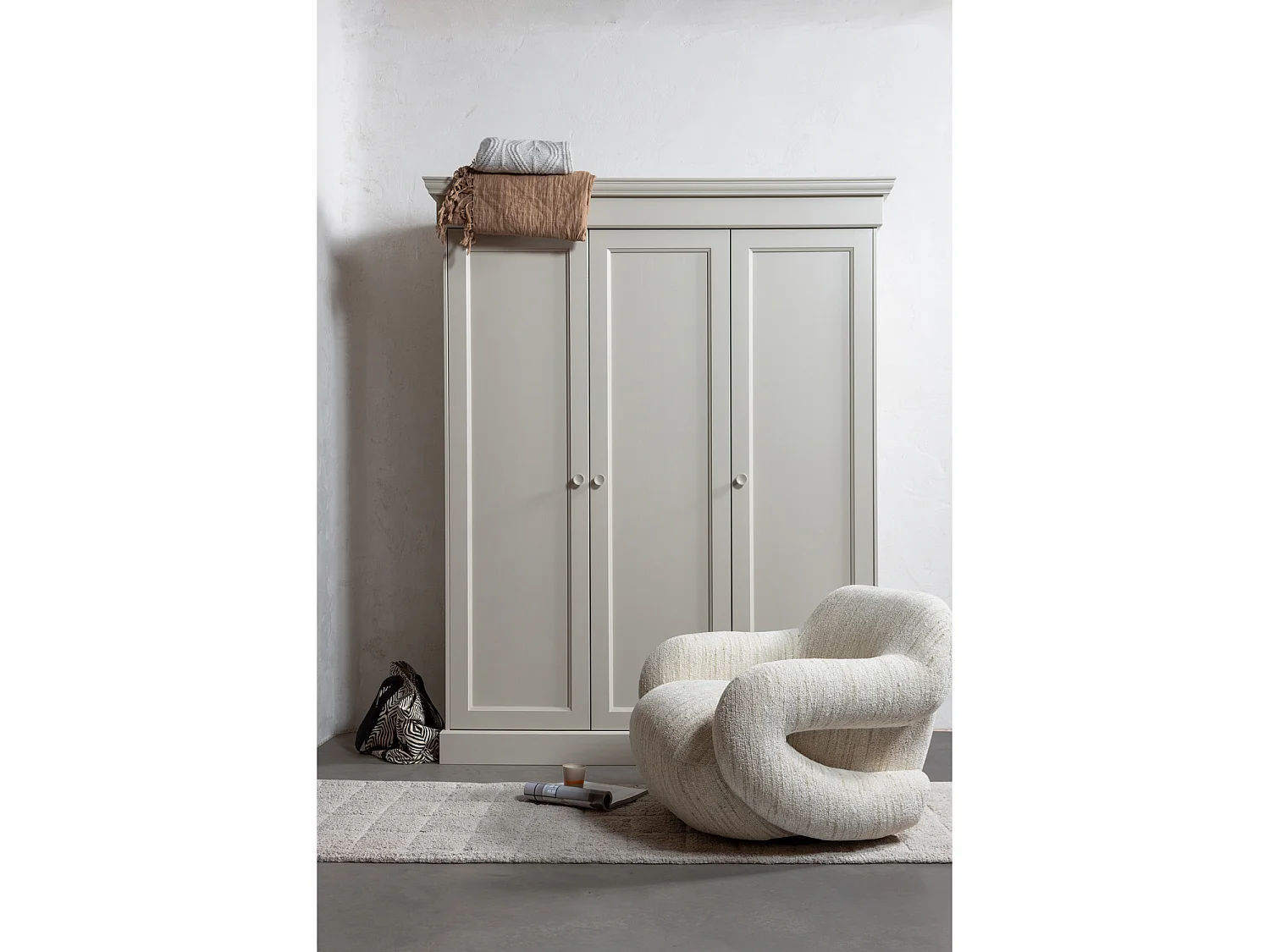 Armoire penderie en pin OLIVIA