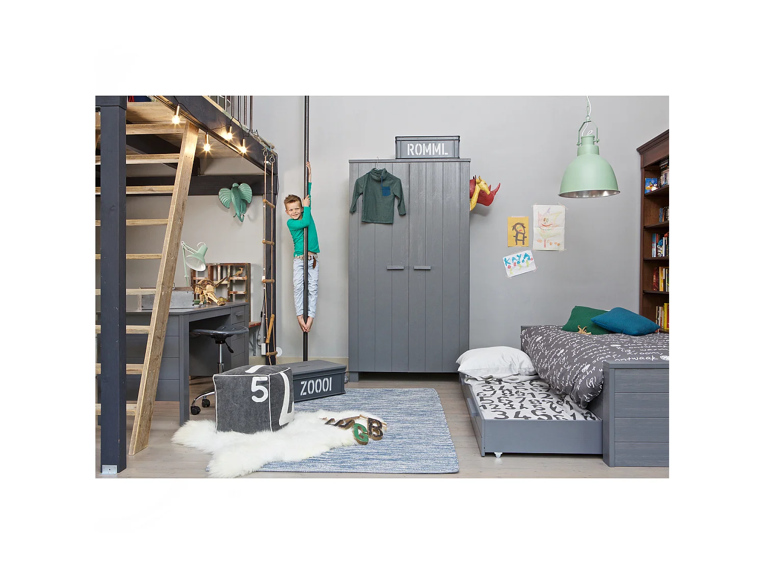 Armoire 2 portes en pin DENNIS