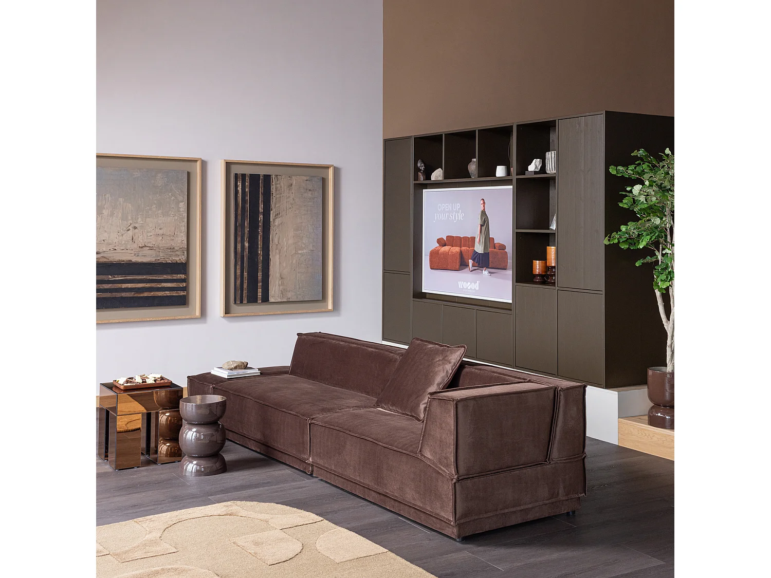Armoire de rangement étroite en pin MEGGY