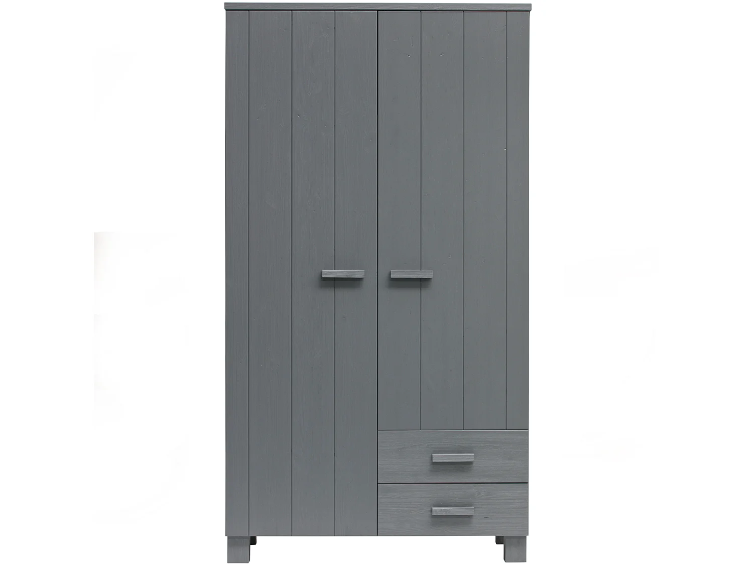 Armoire 2 portes 2 tiroirs en pin DENNIS
