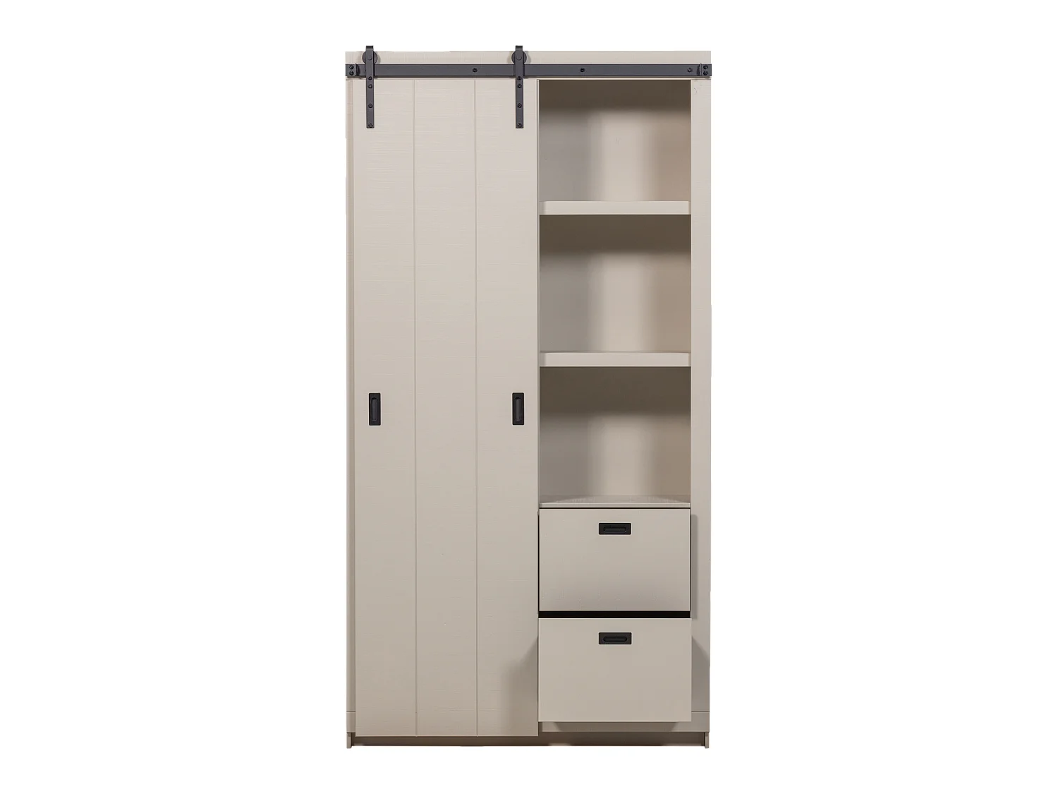 Armoire portes coulissantes en pin SLIDE