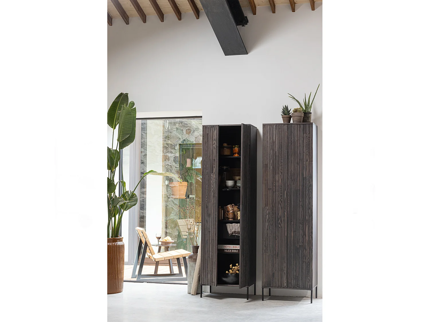Armoire haut en bois de frêne NEW GRAVURE