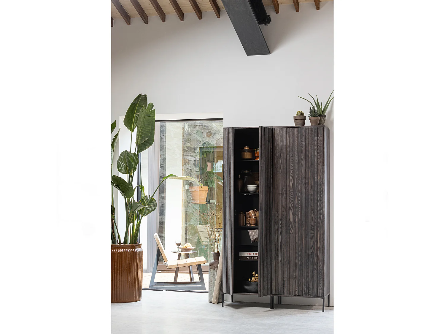 Armoire haut en bois de frêne NEW GRAVURE