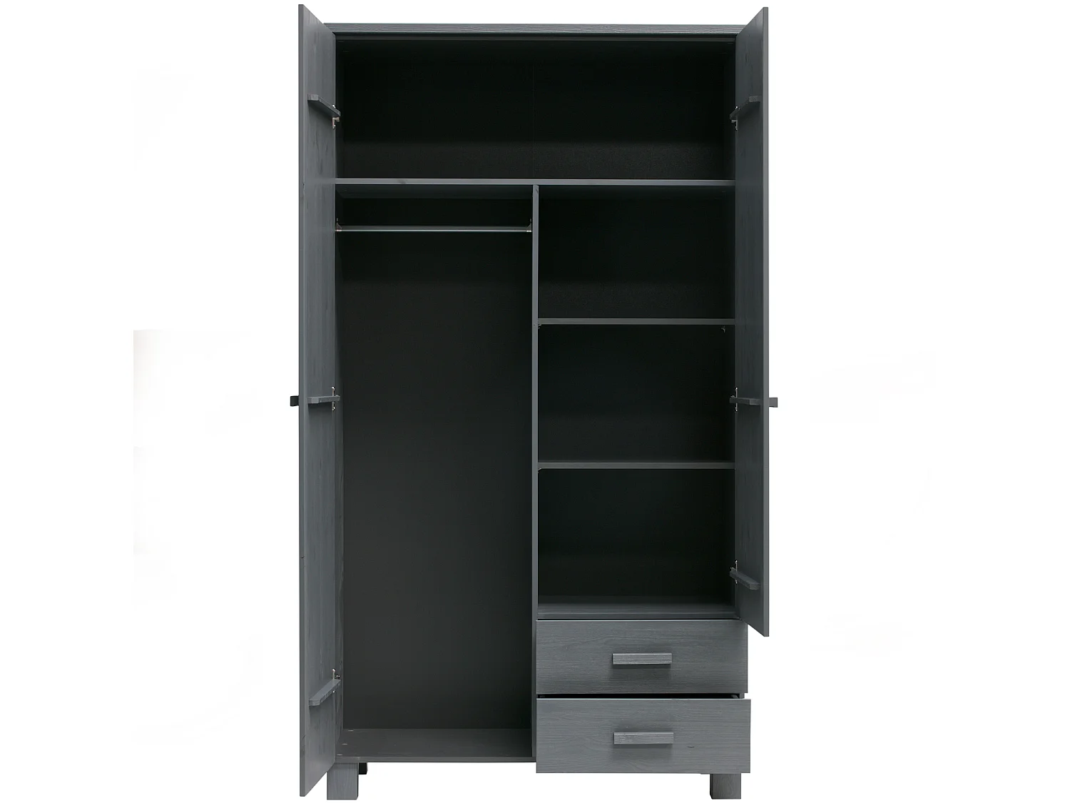 Armoire 2 portes et 2 tiroirs en pin DENNIS
