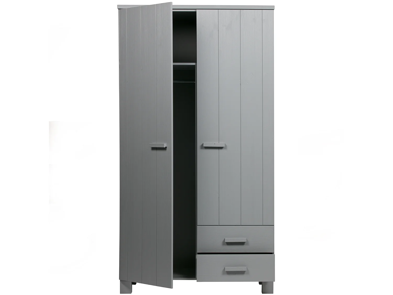 Armoire 2 portes et 2 tiroirs en pin DENNIS