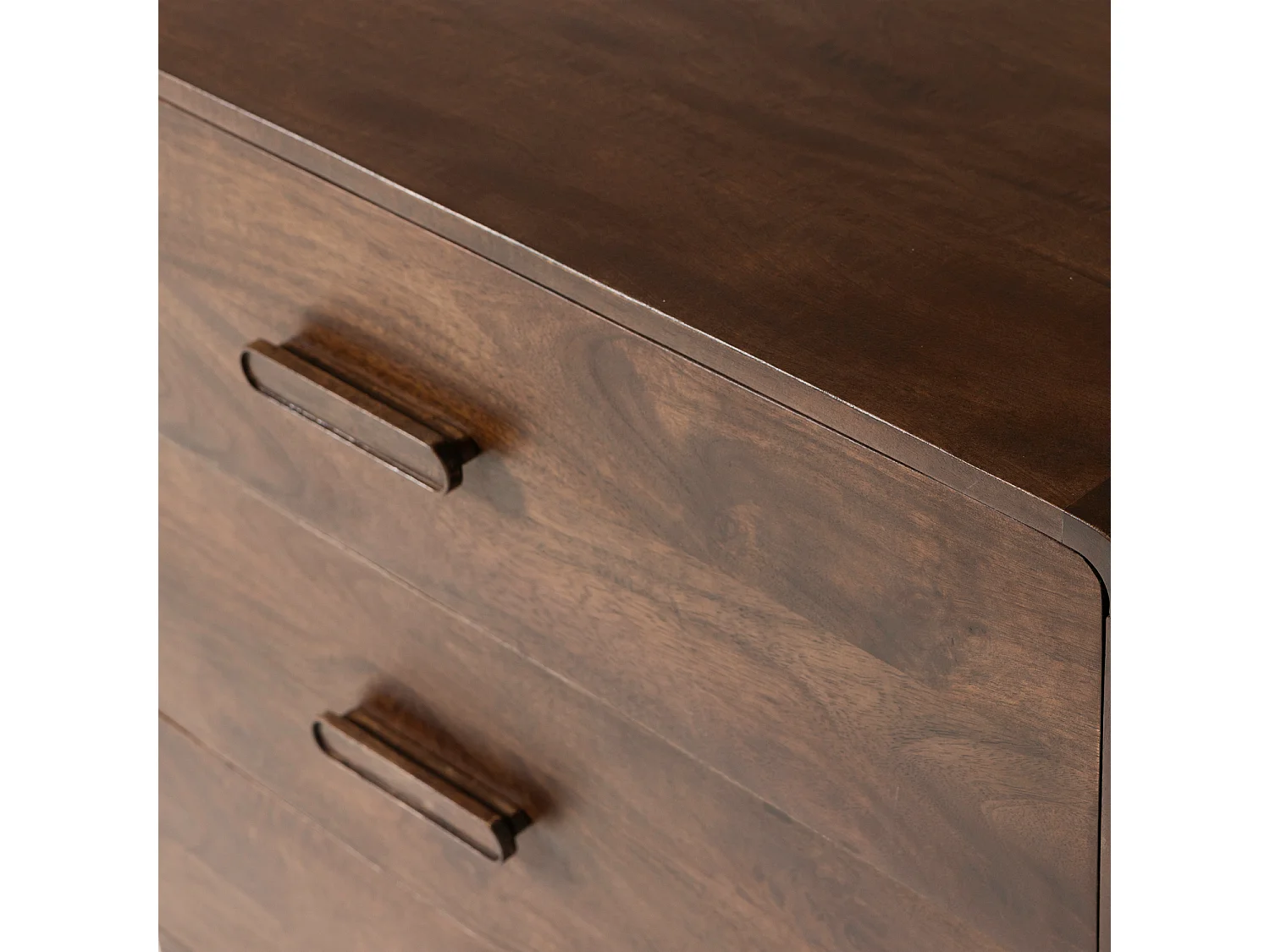 Table de chevet 3 tiroirs en bois de manguier LIYA