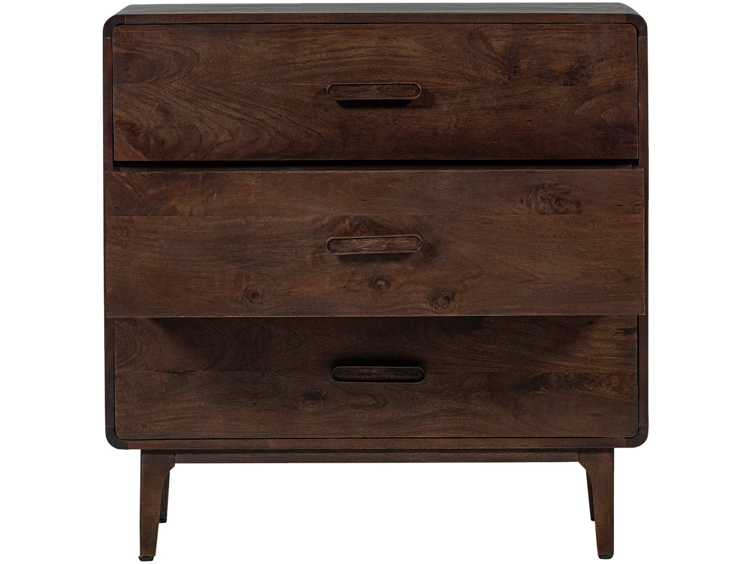 Table de chevet 3 tiroirs en bois de manguier LIYA