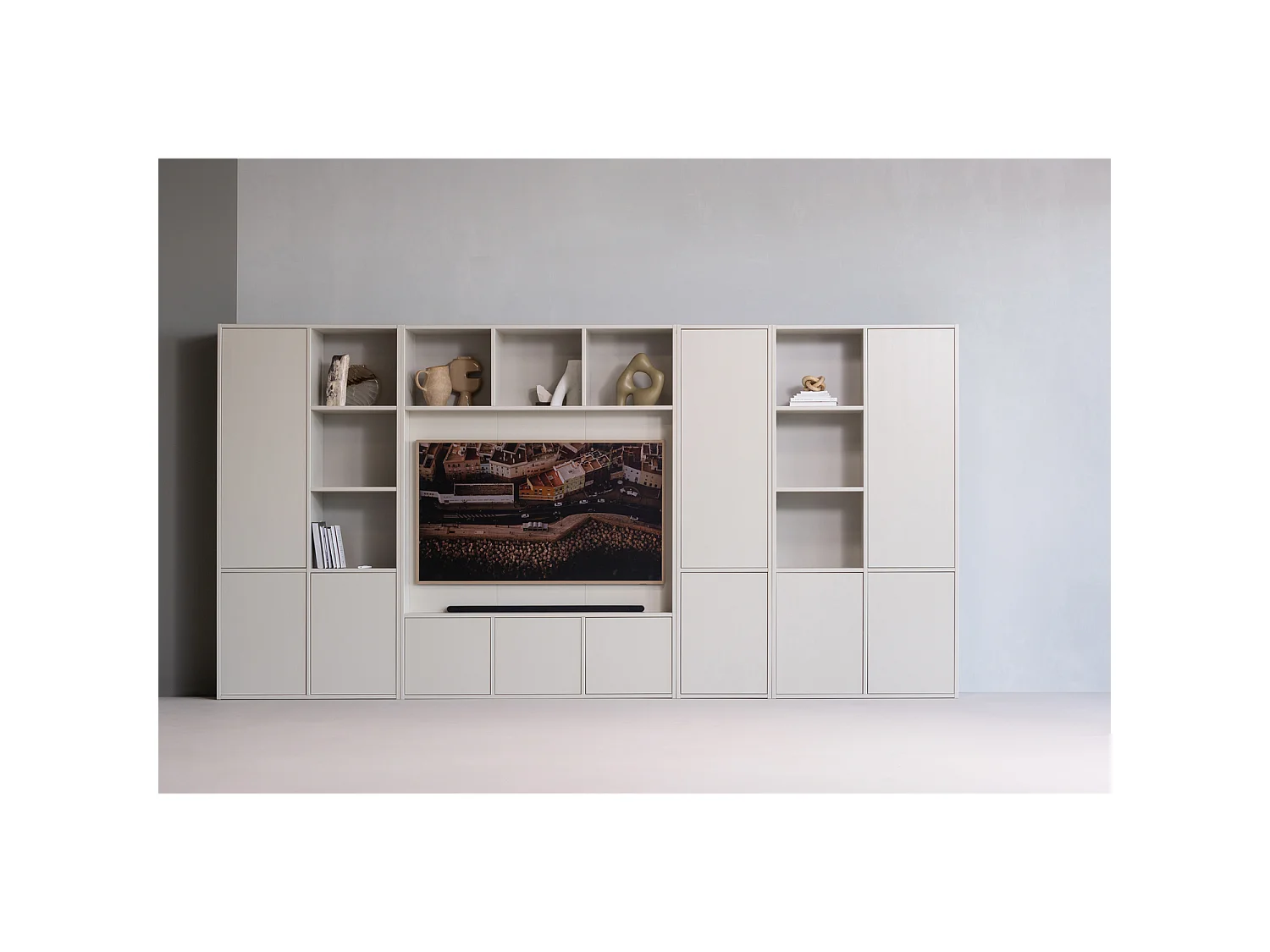 Armoire de rangement étroite en pin MEGGY