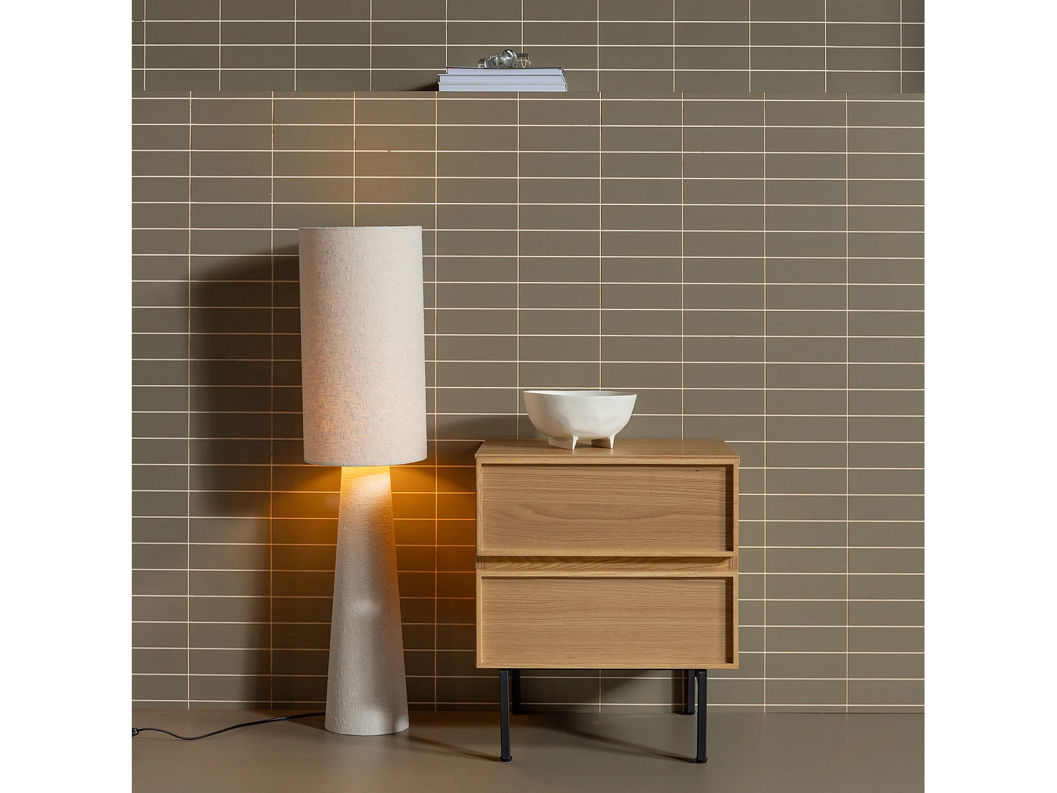 Table de chevet 2 tiroirs en bois TOURS