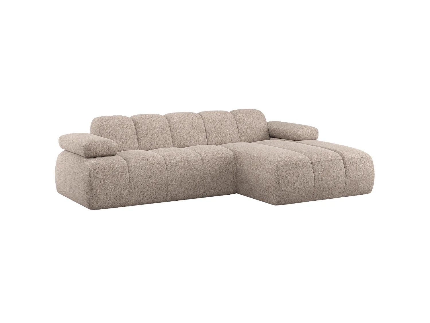 Canapé avec meridienne droit en chenille MOJO