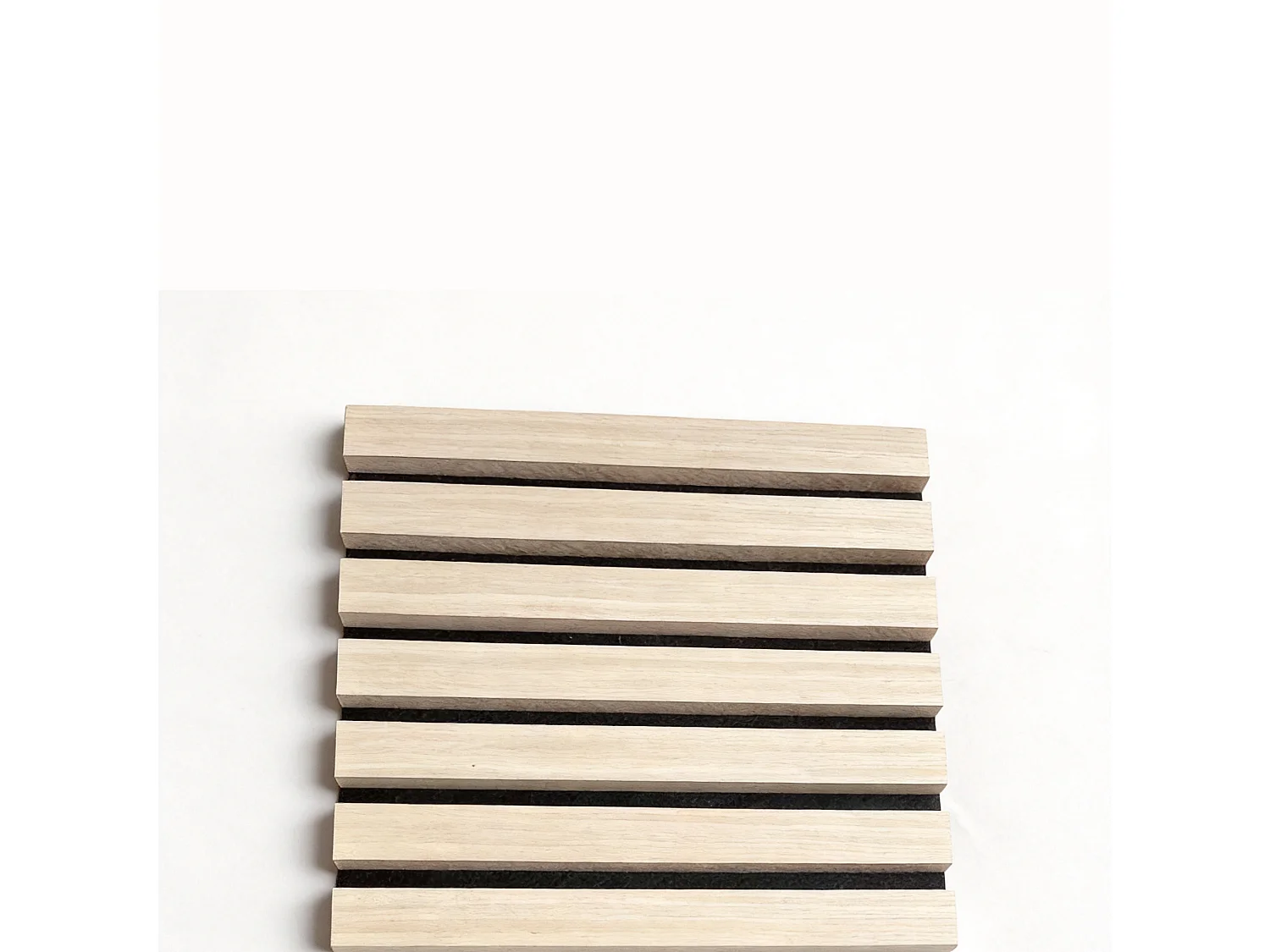 Panneaux muraux acoustiques MDF - Lot 2 x (240 x 60 ) ép.21mm- Fini chêne blanc - NRC 0,7