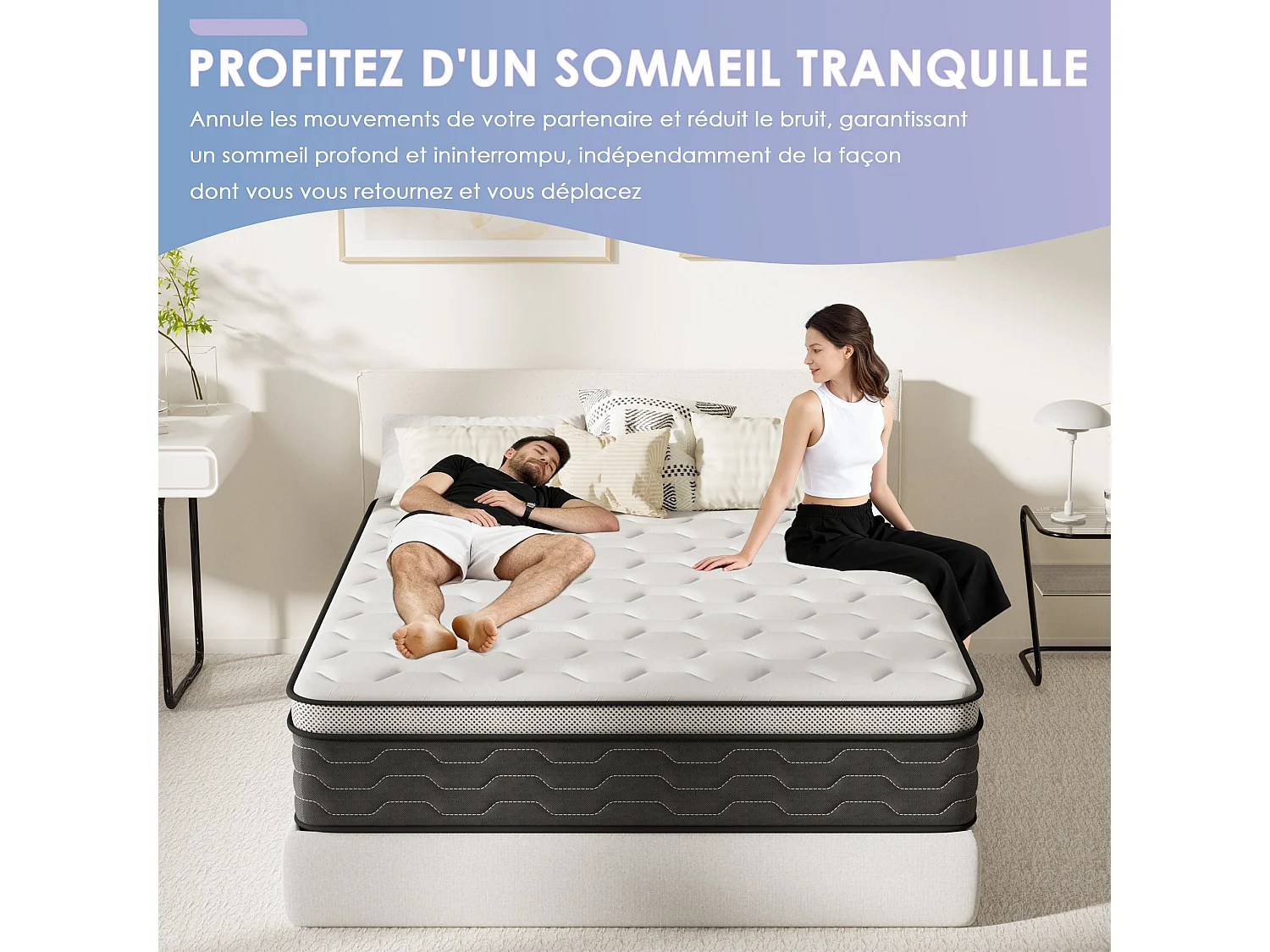 Matras + boxspring set 140x190 cm, dikte 25 cm