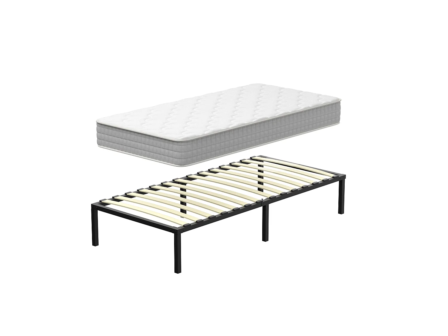 Ensemble matelas + sommier 90x200 cm, épaisseur 20cm