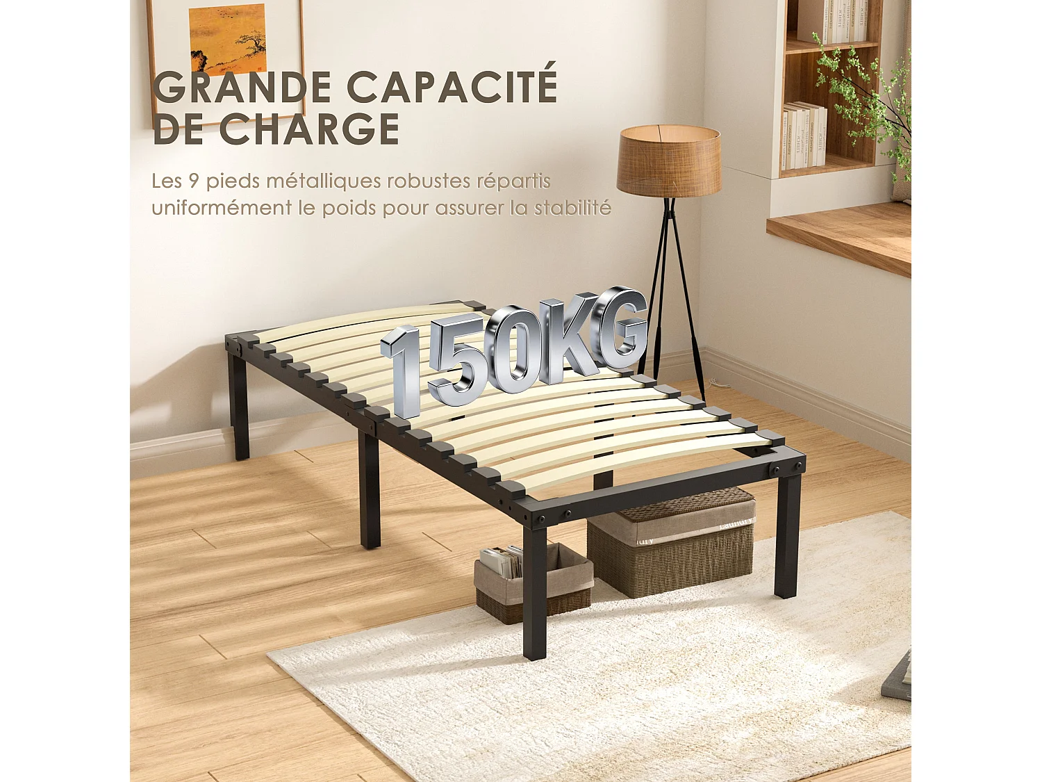 Ensemble matelas + sommier 90x200 cm, épaisseur 25cm