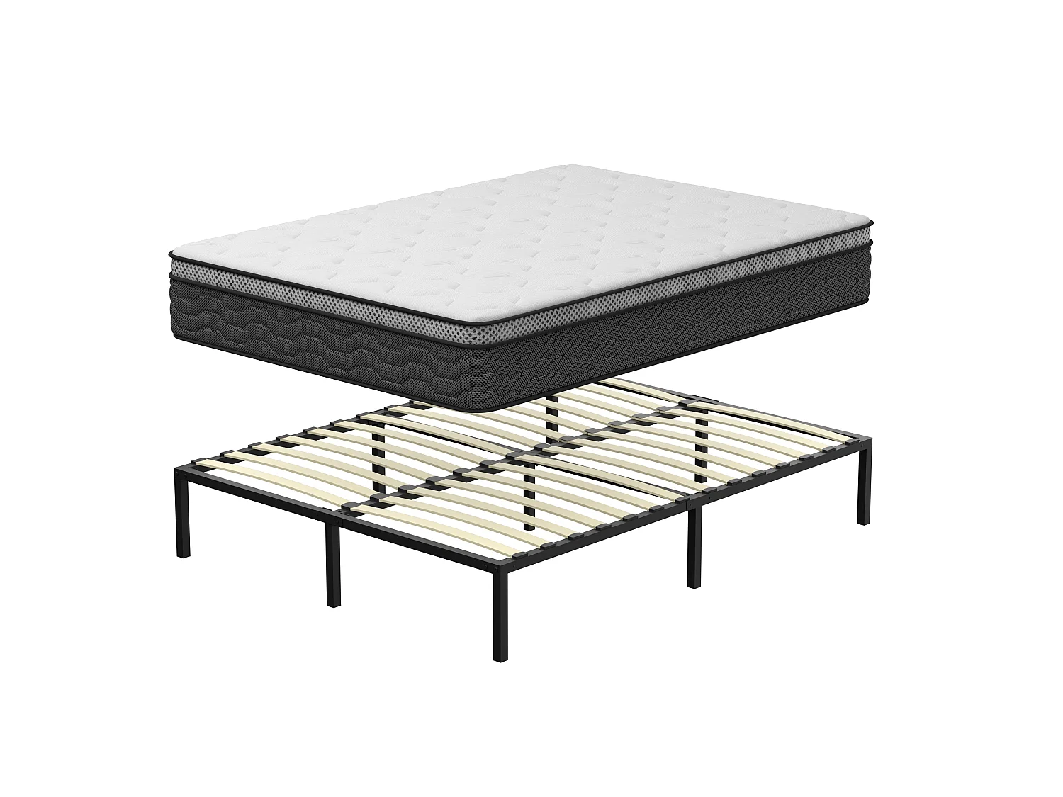 Ensemble matelas + sommier 120x190 cm, épaisseur 30cm