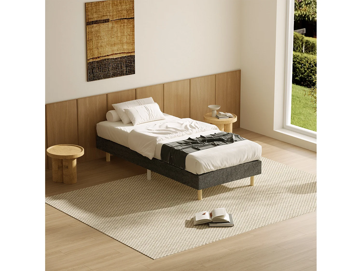 Lattenbodem 90x200 cm, 6 poten, 14 latten