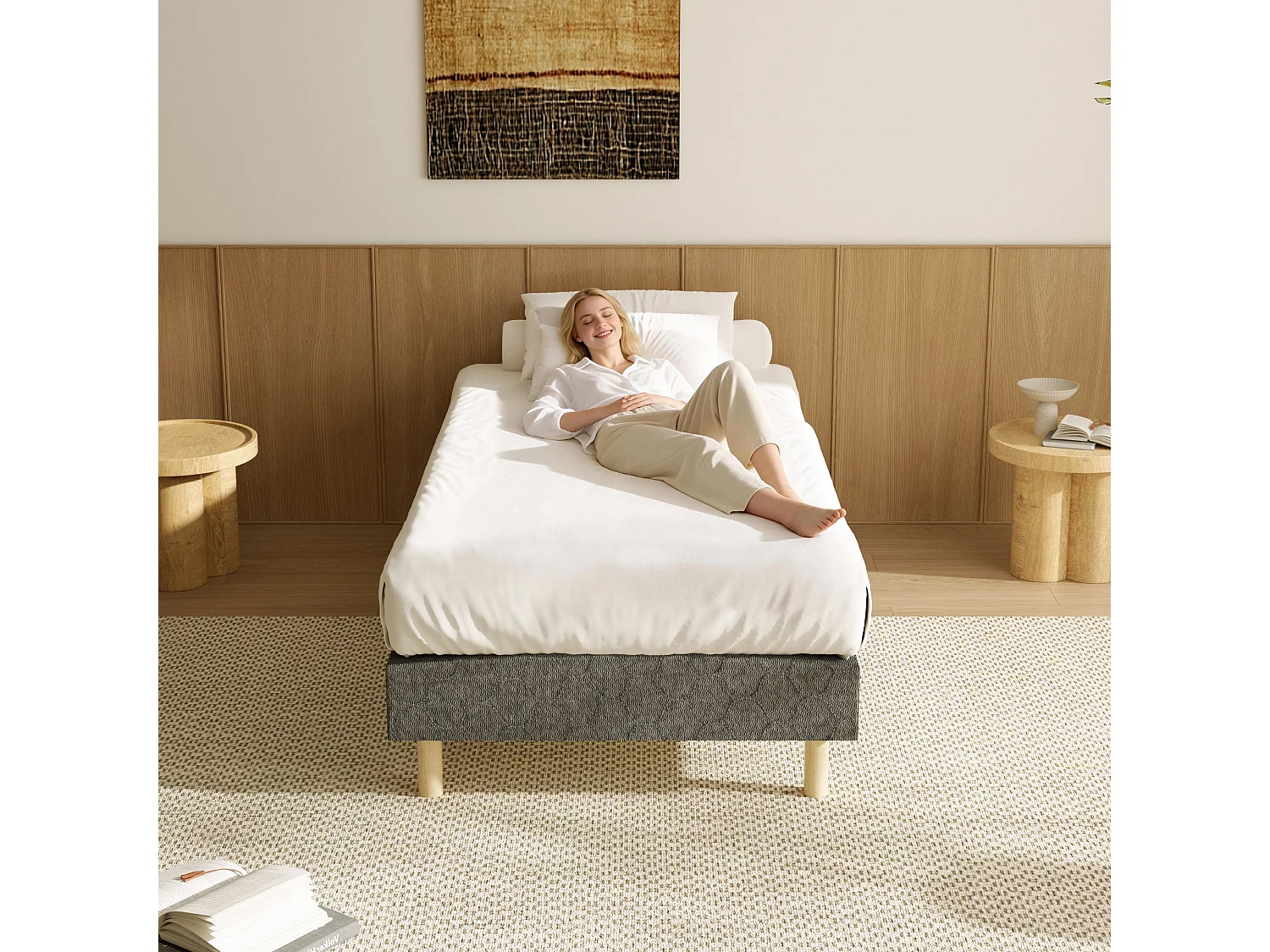 Lattenbodem 90x200 cm, 6 poten, 14 latten