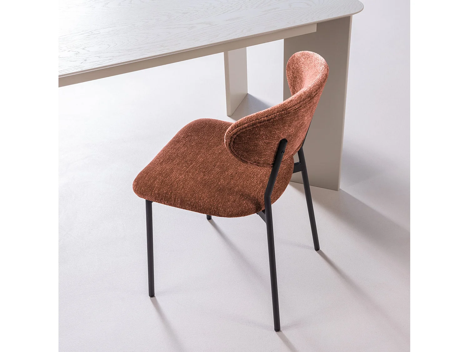 Lot de 2 fauteuils de table en chenille KJELD