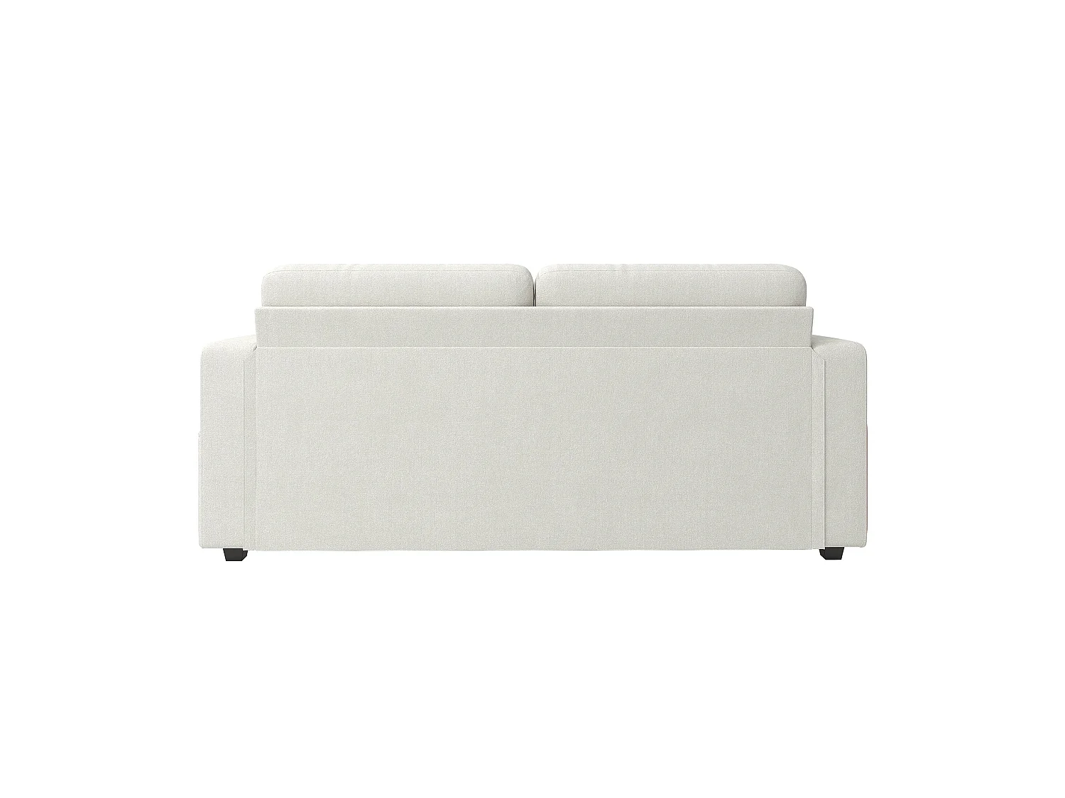 Sofá recto de 2 plazas con 2 cajones, puertos USB, portavasos y bolsillos laterales, en chenilla beige