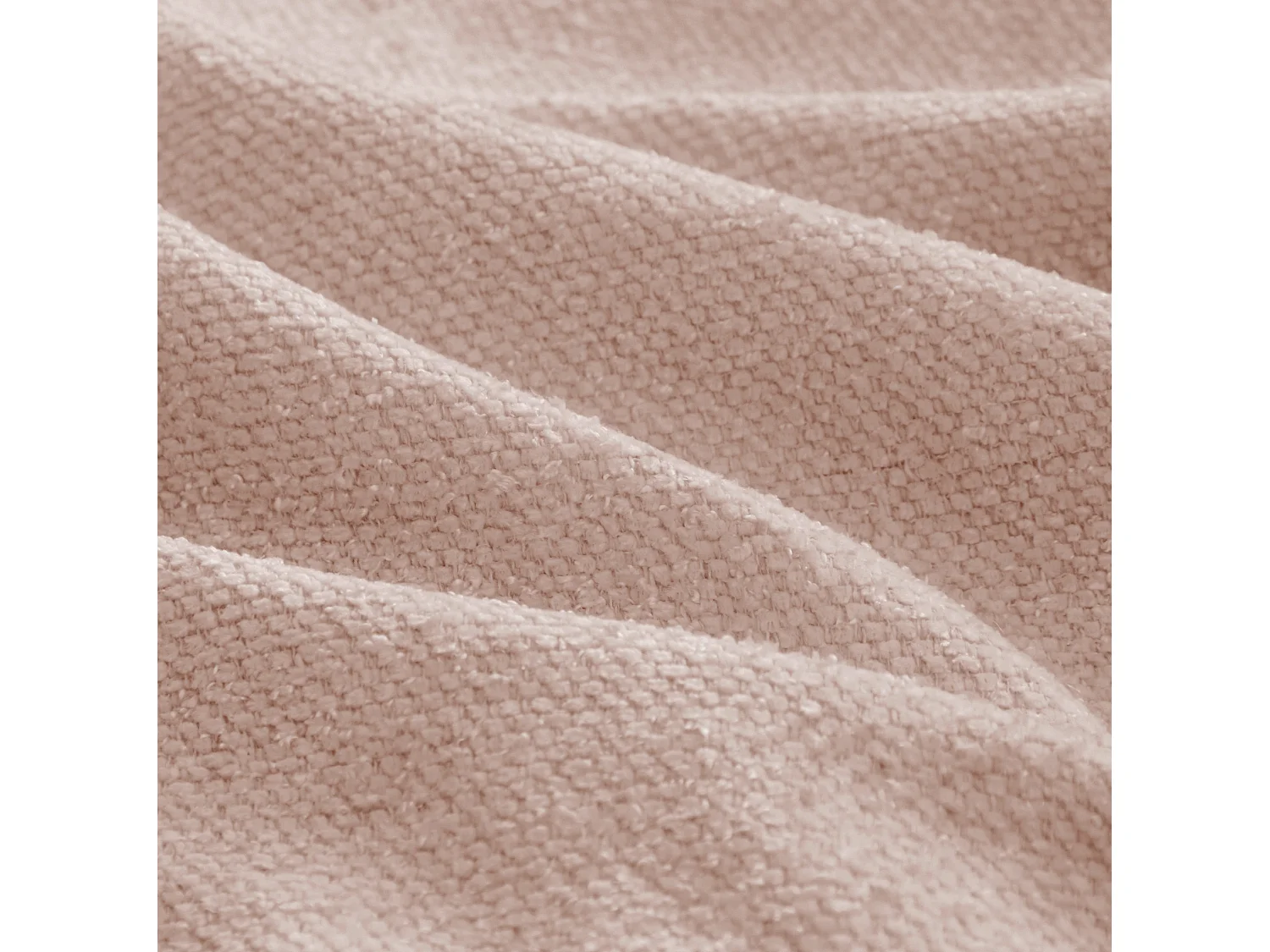 Canapé modulable 2 places avec coussins de dossier, en chenille, rose, 184x164x92 cm