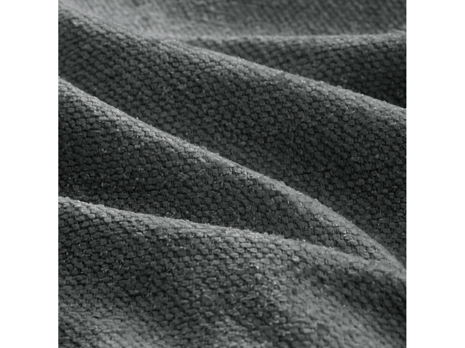 Canapé modulable 2 places avec coussins de dossier, en chenille, gris, 184x164x92 cm