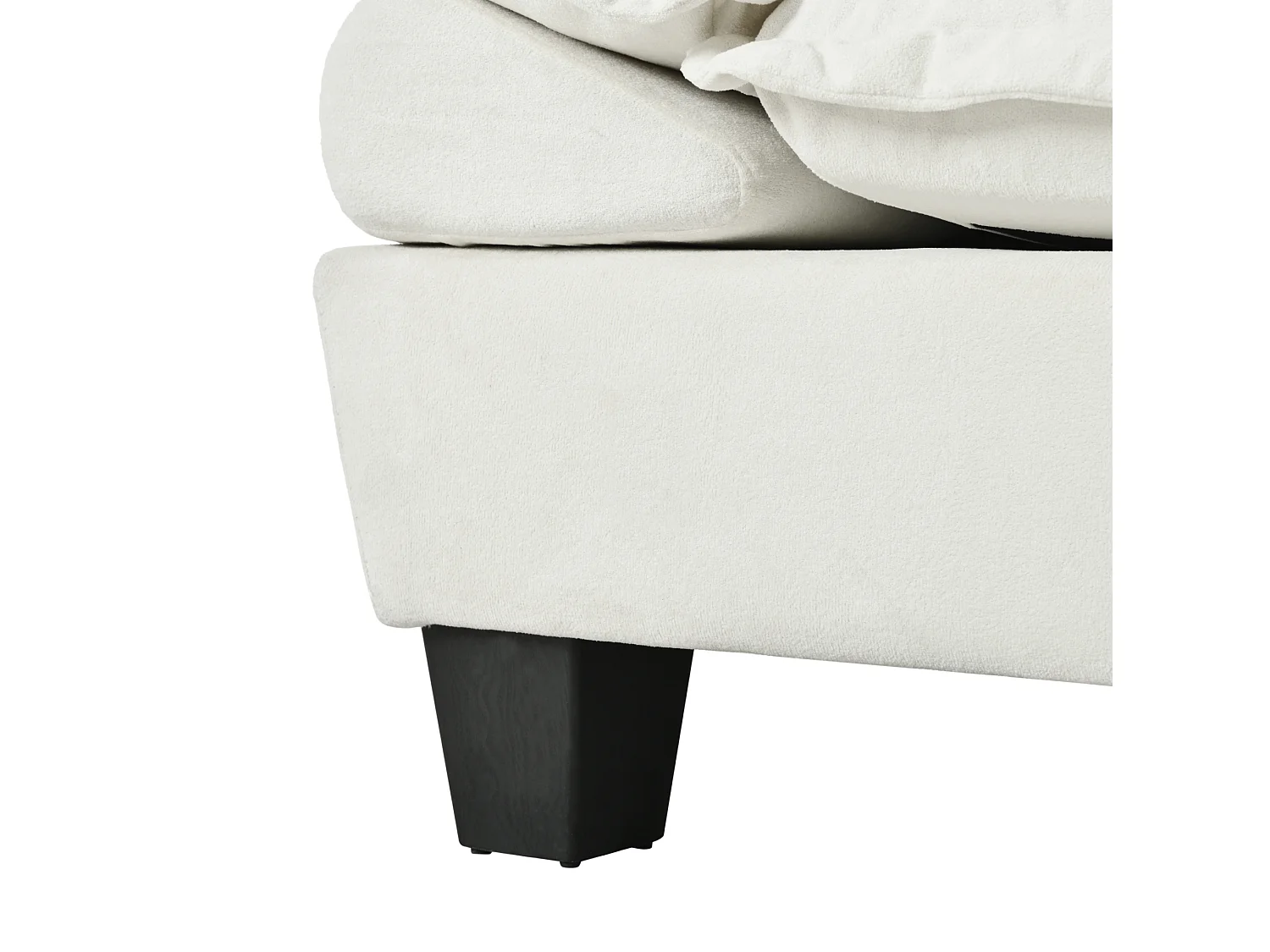 2-osobowa sofa modułowa ze schowkiem, z 2 zdejmowanymi podnóżkami, uchwytami na kubki i portami USB, beżowa