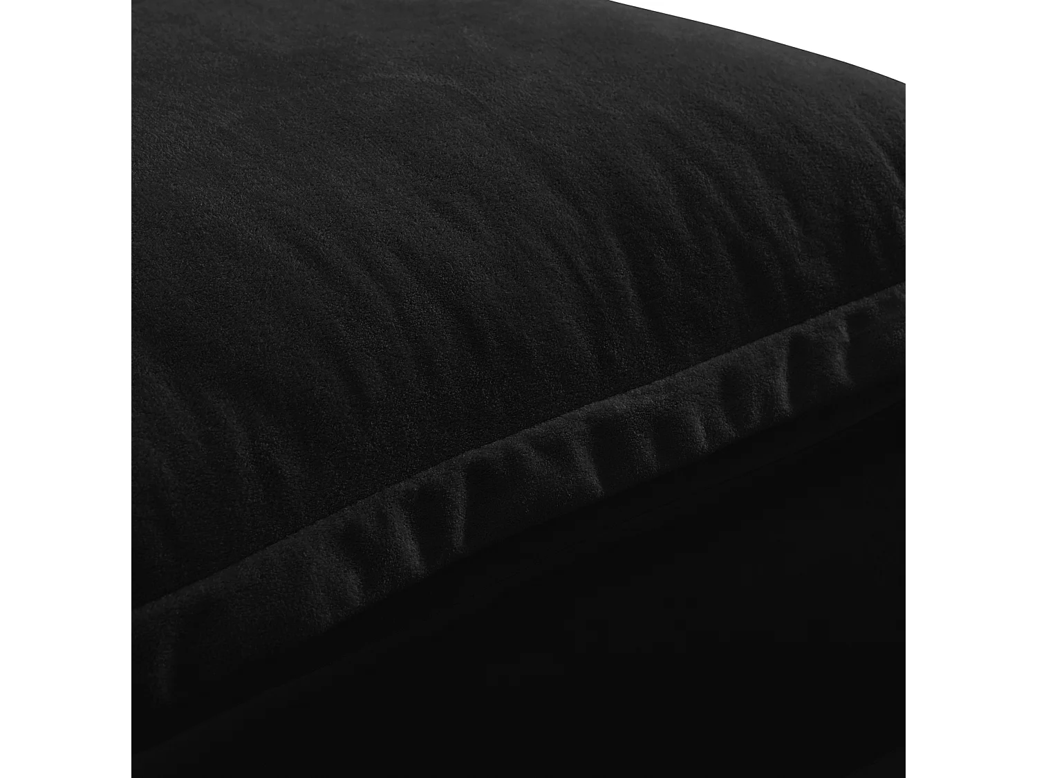 2-osobowa sofa modułowa z 2 zdejmowanymi podnóżkami i 2 poduszkami, z czarnej tkaniny szenilowej