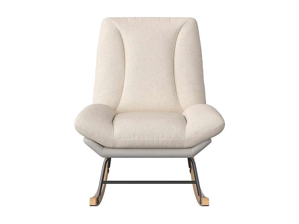 Chaise à bascule ergonomique - Position de dossier réglable - avec bascules en bois - Linge + Chiffon technique