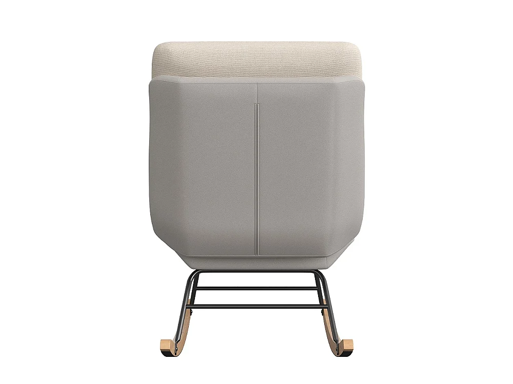 Chaise à bascule ergonomique - Position de dossier réglable - avec bascules en bois - Linge + Chiffon technique