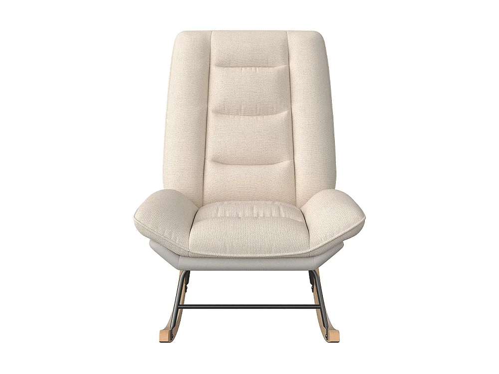 Chaise à bascule ergonomique - Position de dossier réglable - avec bascules en bois - Linge + Chiffon technique
