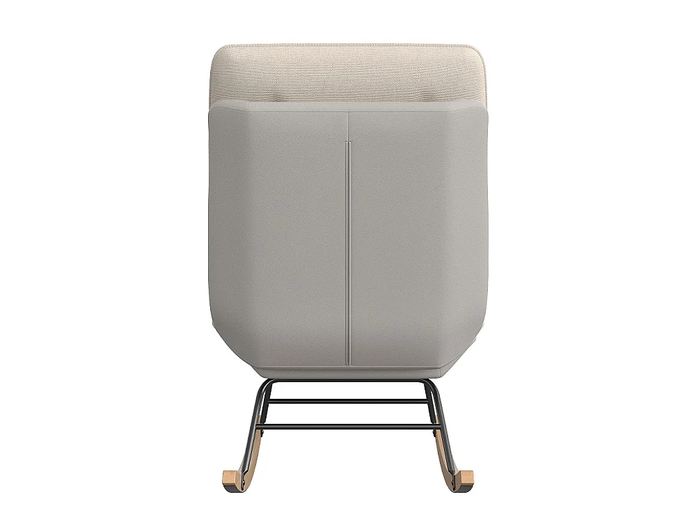 Chaise à bascule ergonomique - Position de dossier réglable - avec bascules en bois - Linge + Chiffon technique