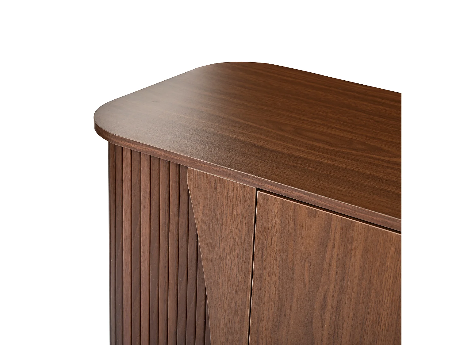 Buffet de salon avec 2 portes et étagère réglable, marron, 140x40x88 cm