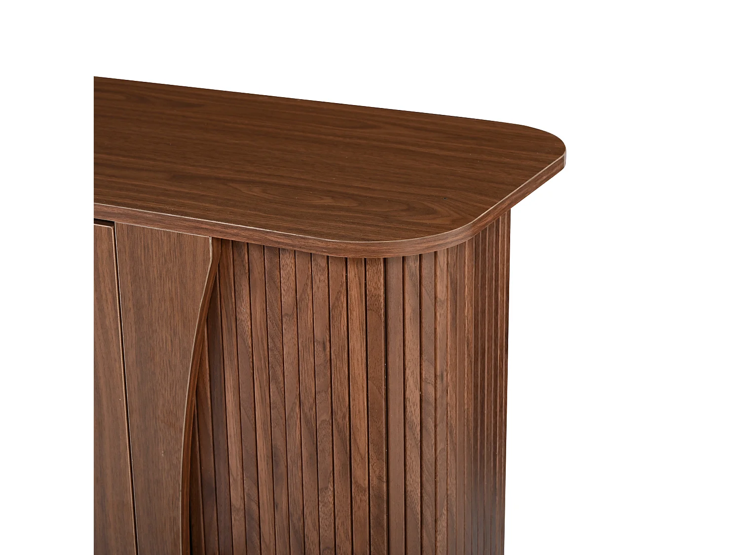 Buffet de salon avec 2 portes et étagère réglable, marron, 140x40x88 cm