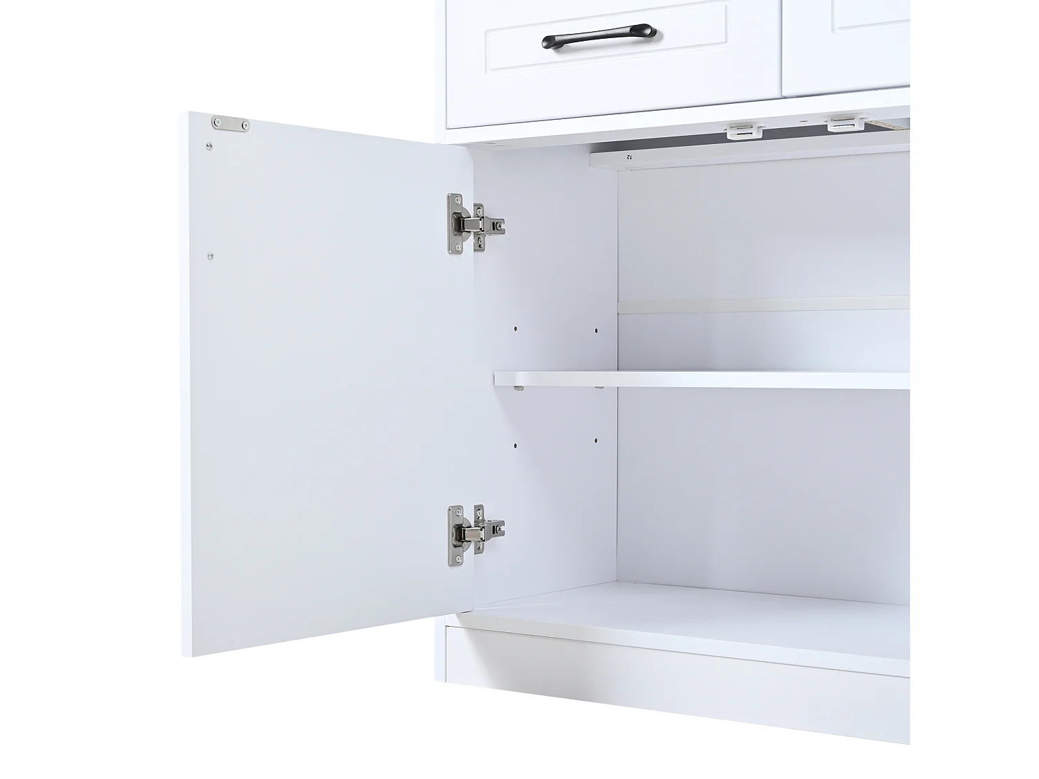 Buffet avec 3 tiroirs et 3 portes, blanc, 120 x 35 x 80 cm