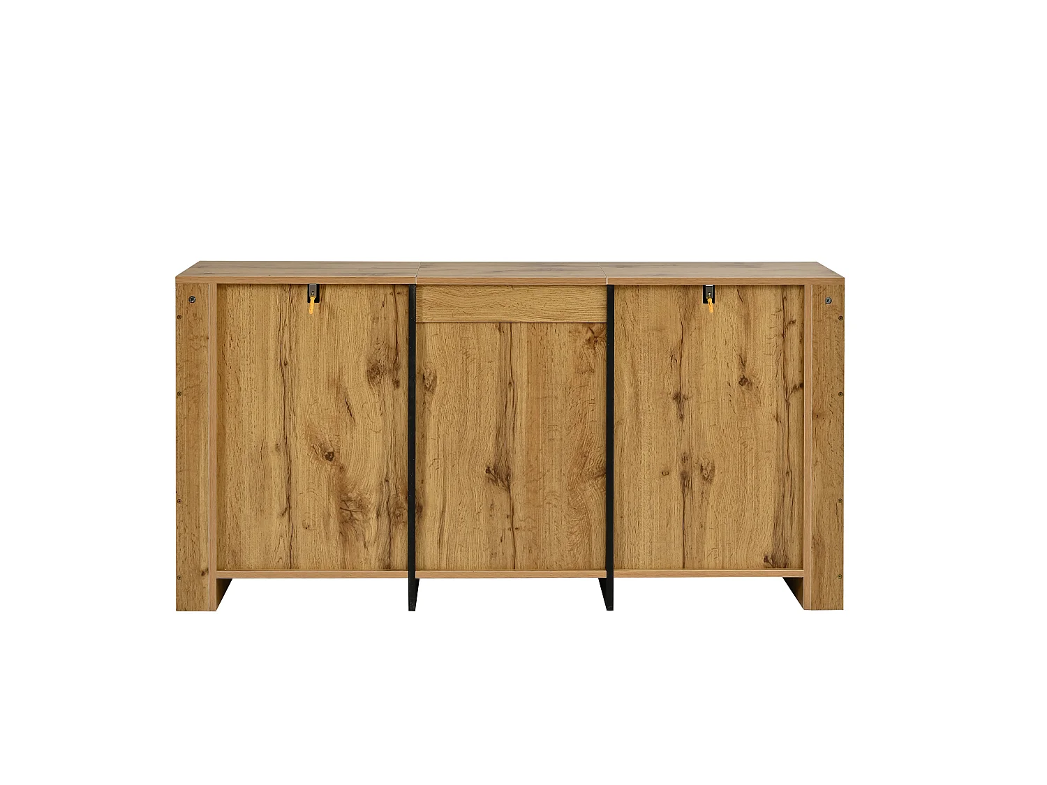 Buffet de cuisine avec 3 tiroirs et 3 portes, naturel, 135x35x70 cm