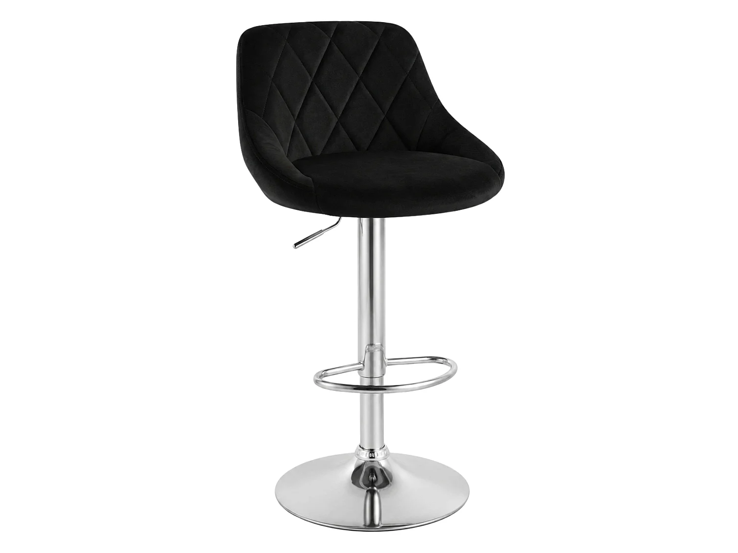 Pack 2 Taburetes Cocina Terciopelo Regulable Diamant Negro