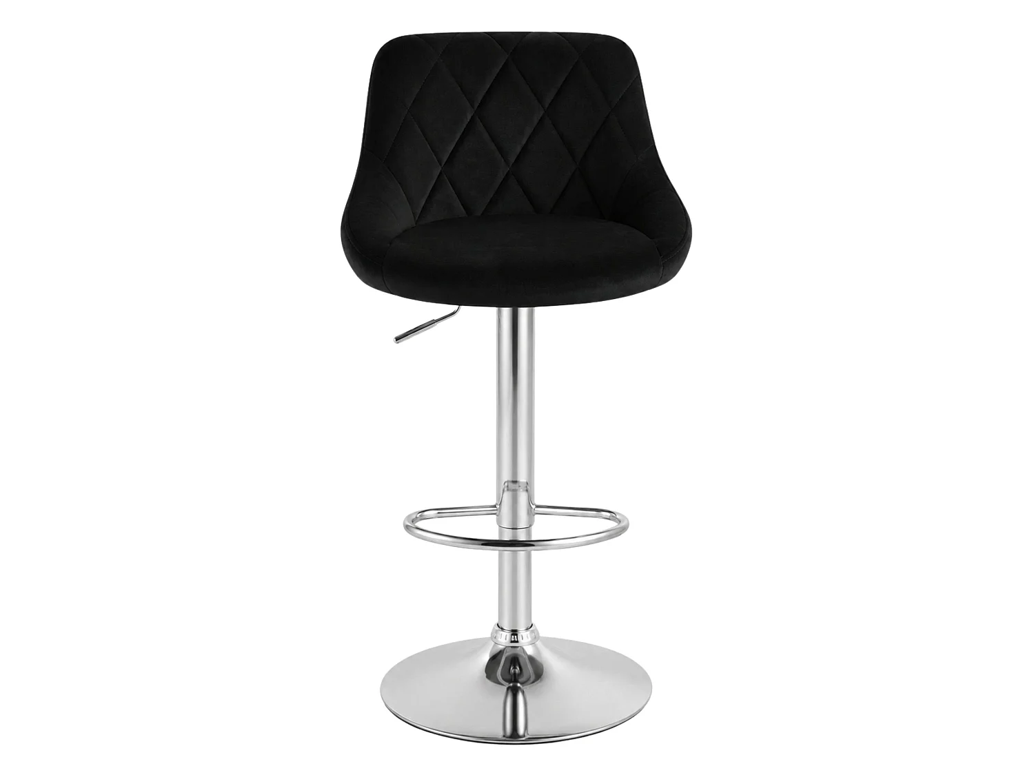Pack 2 Taburetes Cocina Terciopelo Regulable Diamant Negro