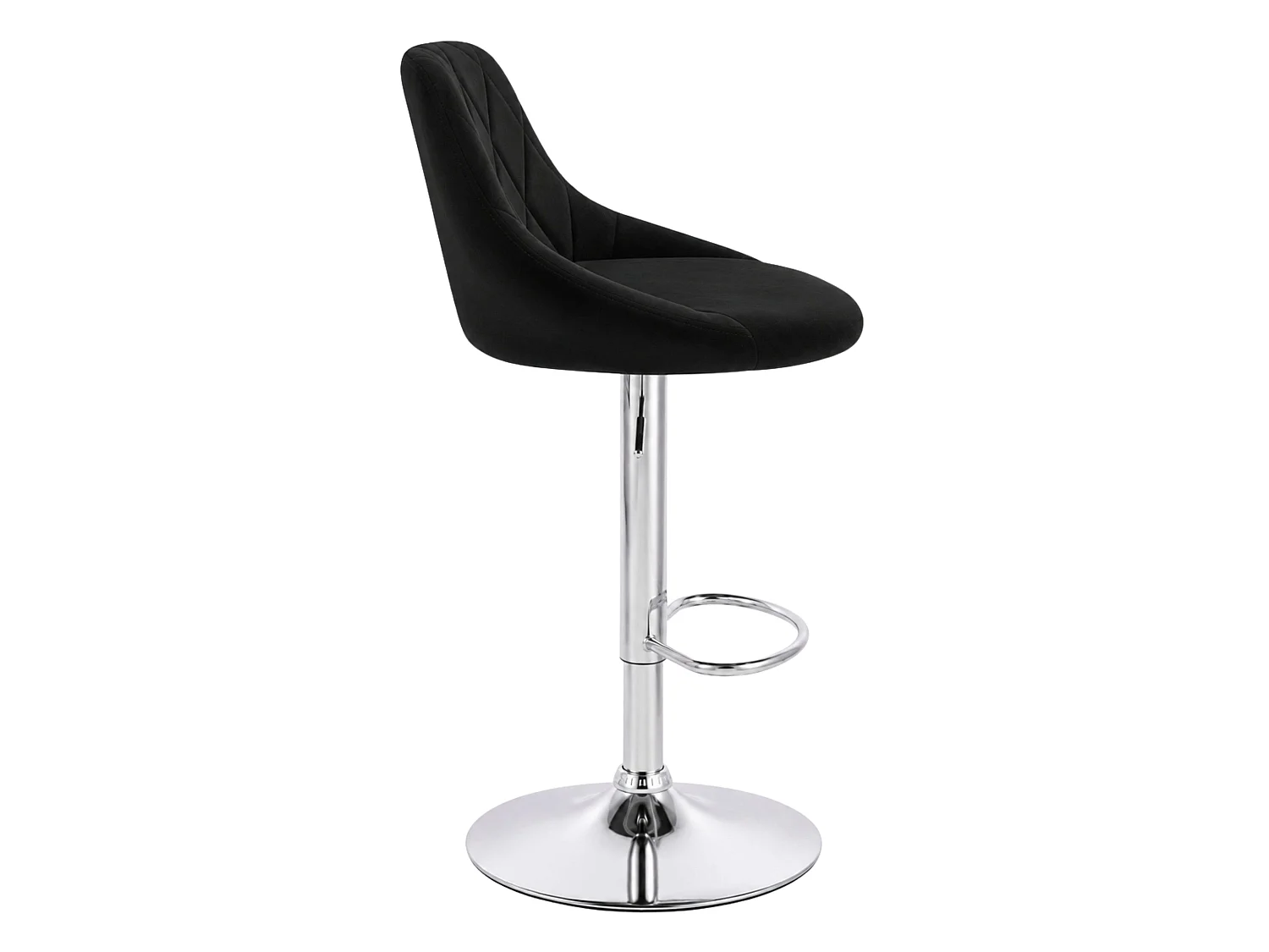 Pack 2 Taburetes Cocina Terciopelo Regulable Diamant Negro