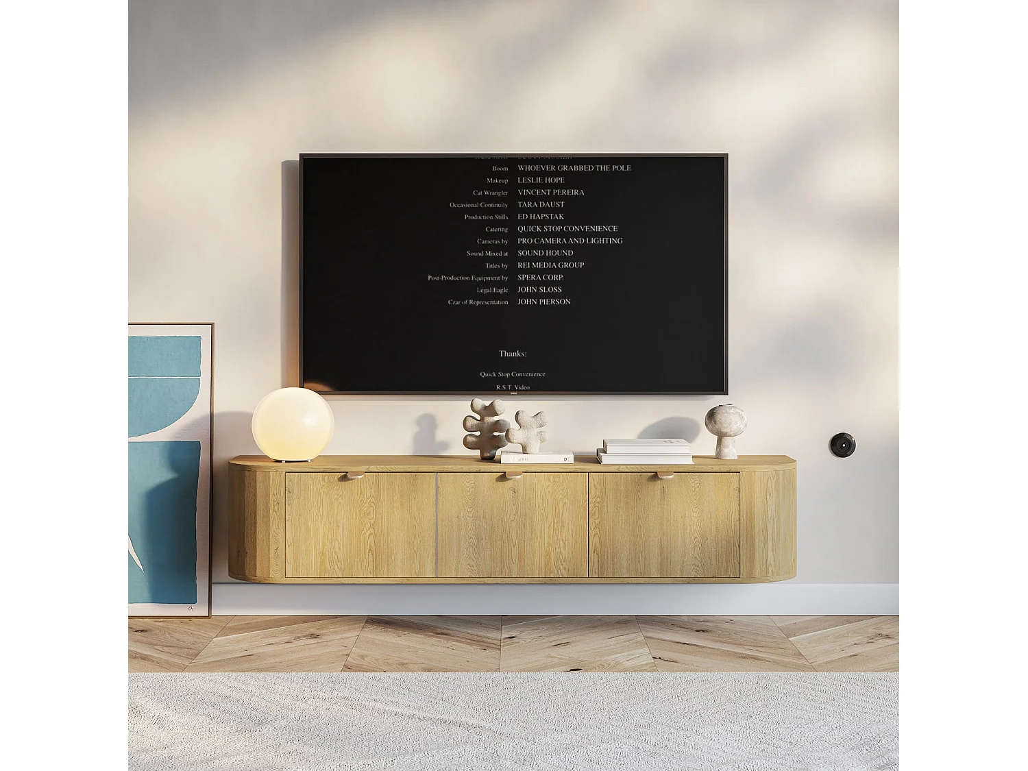 TV-Hängeboard 3-türig - 175 cm - CORU