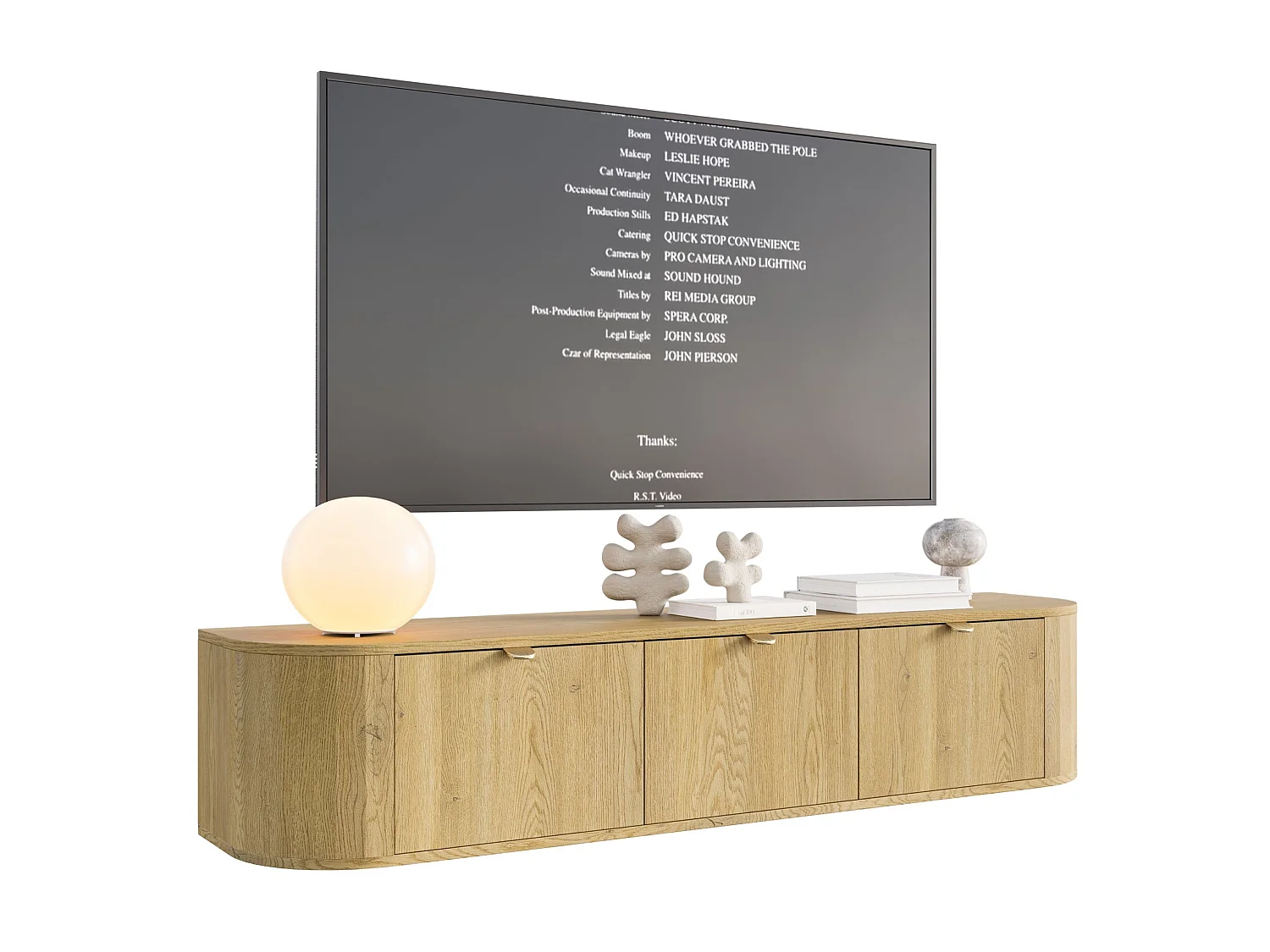 TV-Hängeboard 3-türig - 175 cm - CORU