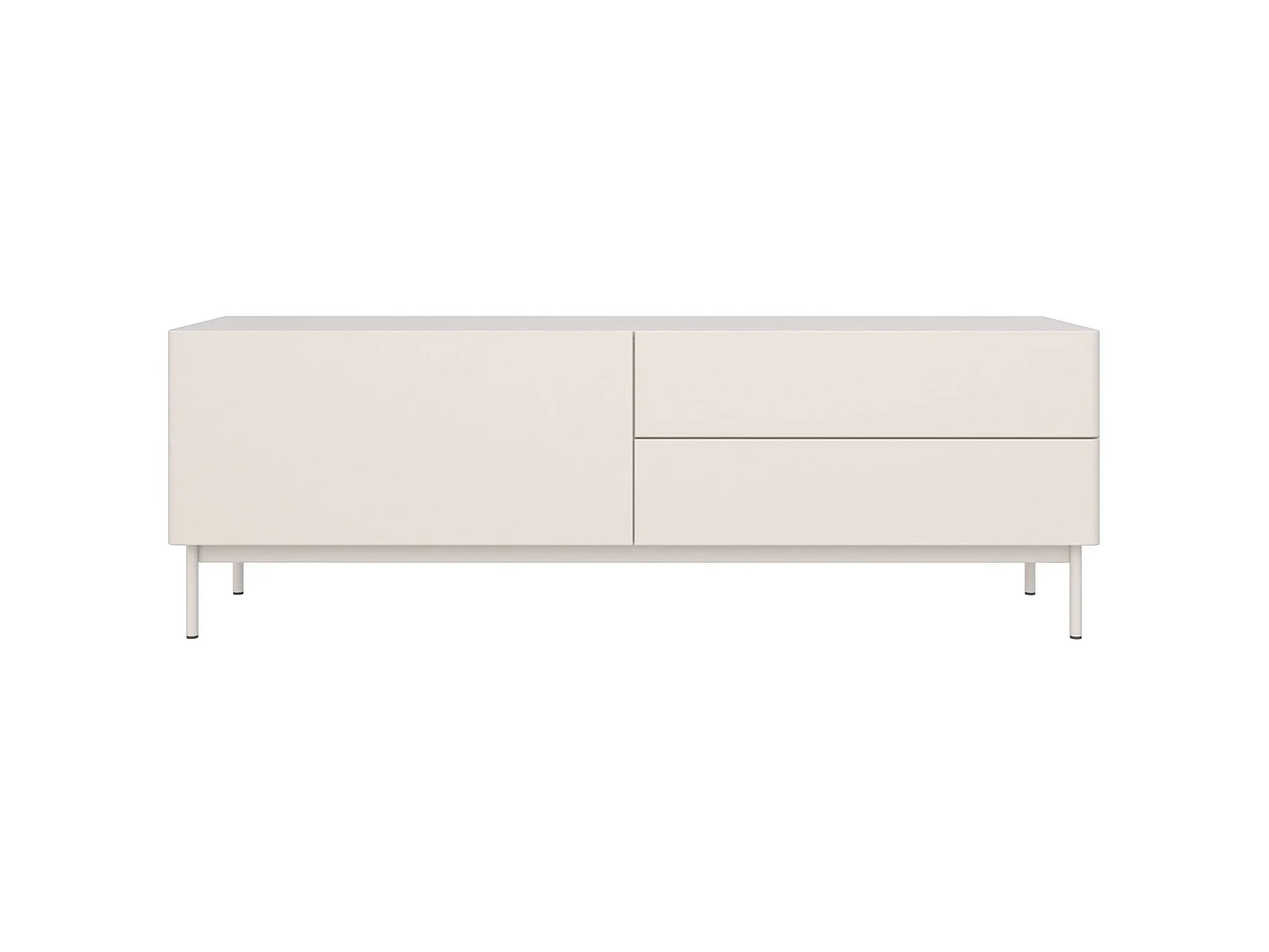 TV-Lowboard mit 1 Klappe und 2 Schubladen - Kaschmir - 160 cm - Olio