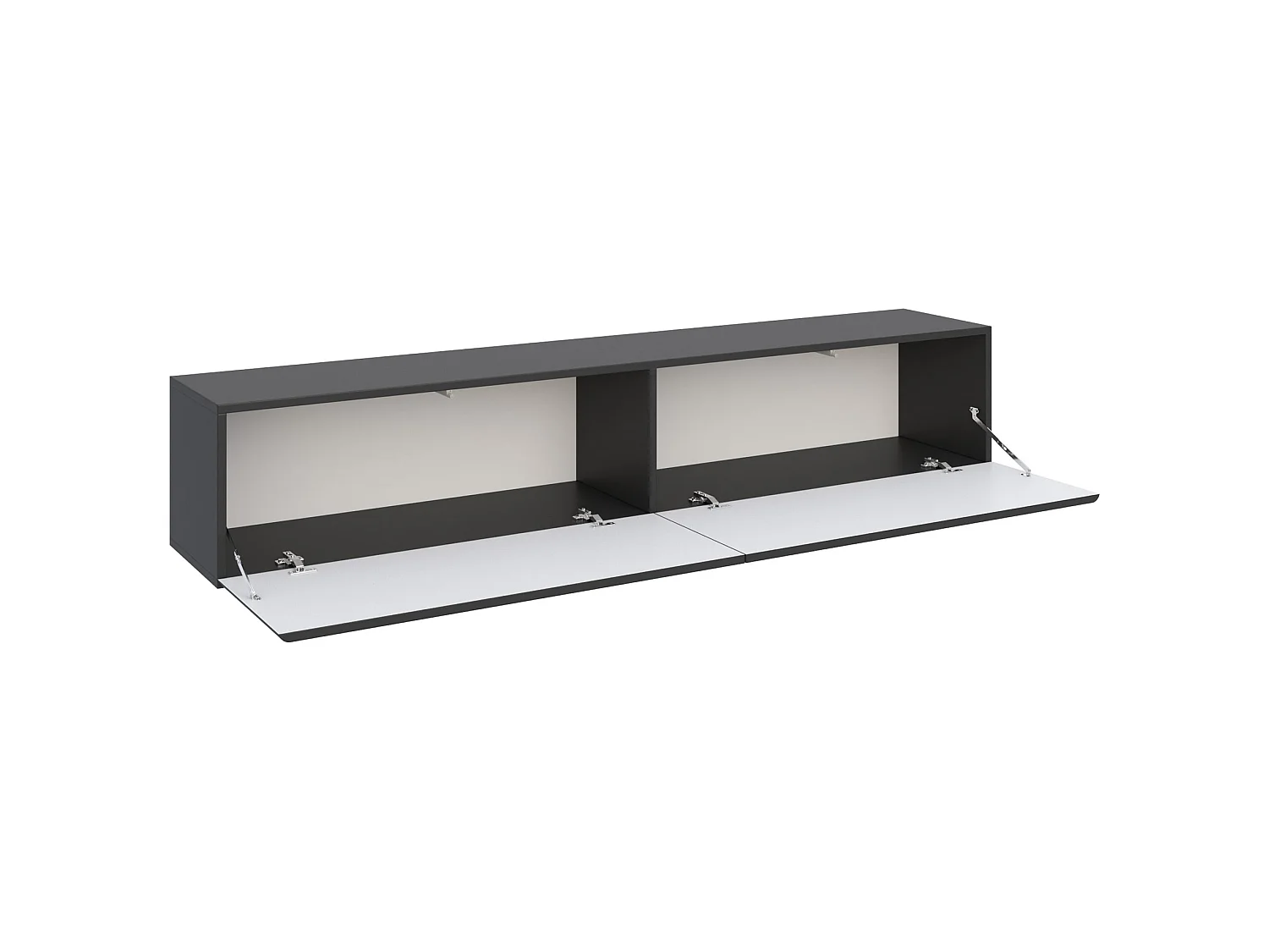 TV-Hängeboard 2-türig - Schwarz - 175 cm - Olio