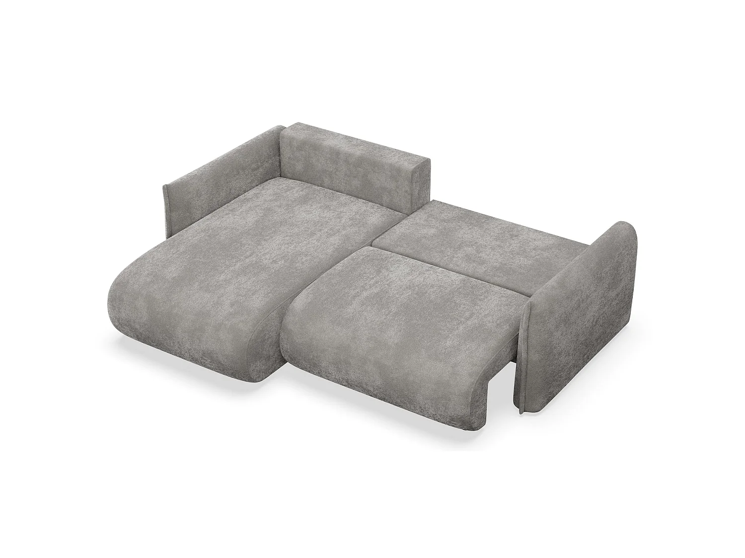 Canapé d'angle convertible – Angle à gauche – chenille grise – CUSHI