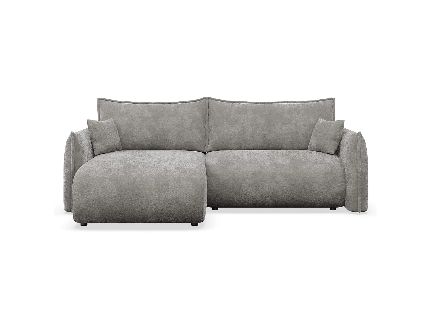 Canapé d'angle convertible – Angle à gauche – chenille grise – CUSHI